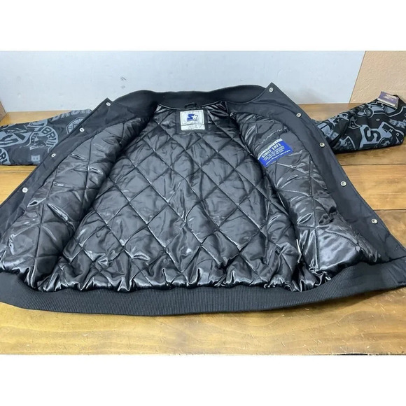 Starter NHL Boston Bruins Quilted Black Bombers Jacket Size XL NWT - Picture 10 of 14